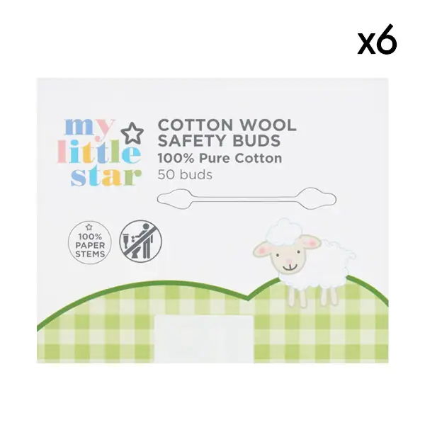 My Little Star 50 Cotton Buds x6 Bundle