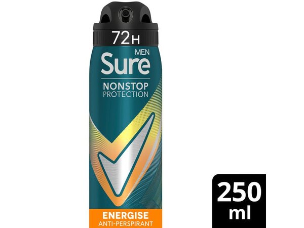 Sure Men Nonstop Protection Energise Anti-Perspirant Aerosol 250 ml