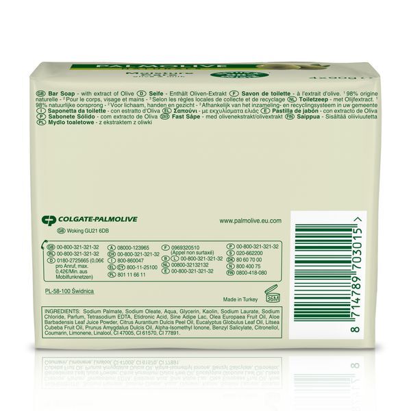 Palmolive Naturals Moisture with Olive Bar Soap 4 Pack