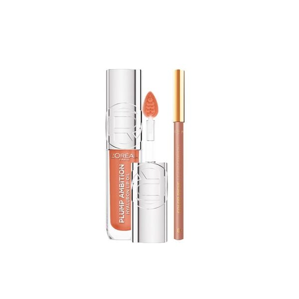 L'Oréal Paris Plump Ambition Lip Oil Gloss & Liner Duo Nude
