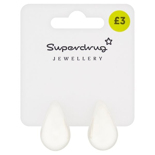 Superdrug Silver Tone Large Drop Earrings