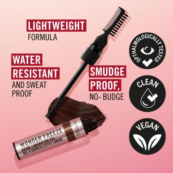 Rimmel WonderFreeze Brow Lamination Gel 003 Medium Brown