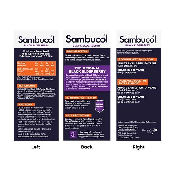 Sambucol Immuno Forte Black Elderberry Liquid 120ml