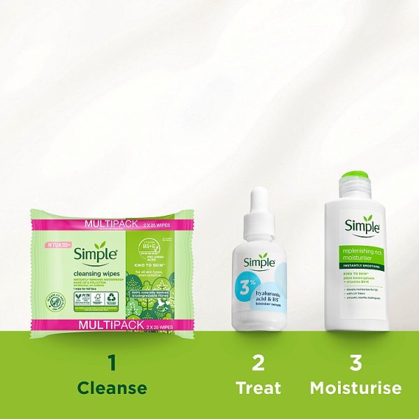 Simple Kind to Skin Bio-degradable Cleansing Wipes 50 wipes