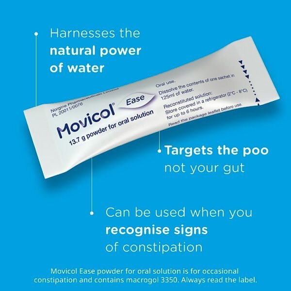 Movicol Ease Plain 20 Sachet Pack For Constipation