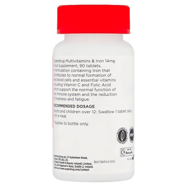 Superdrug Multi-vitamins With Iron 90s