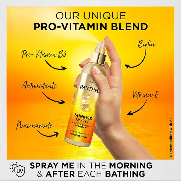 Pantene Prov Sunkiss Glow Hair Uv Protecting Leave-In 200Ml.