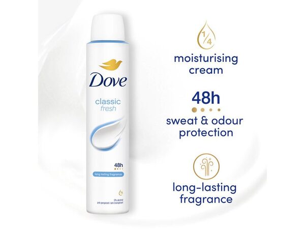 Dove Classic Fresh Anti-Perspirant Deodorant  Aerosol 200 ml