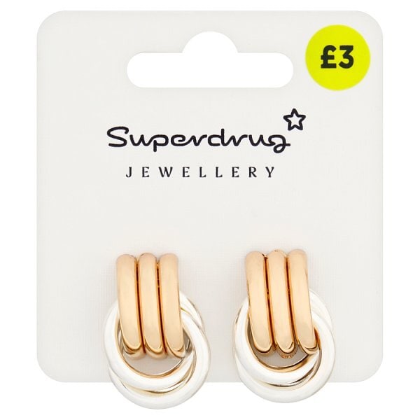 Superdrug Interlocking Two Tone Earrings