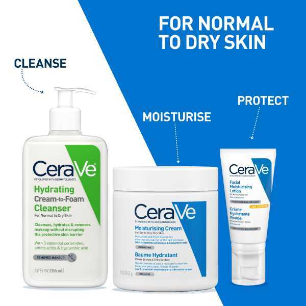 CeraVe Cream-to-Foam Cleanser with Amino Acids Normal - Dry Skin 236ml