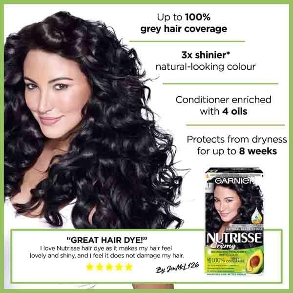 Garnier Nutrisse 1 Black Permanent Hair Dye