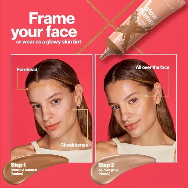 Max Factor Glow Framer Bronzing and Illuminating Tint, Amber 30ml