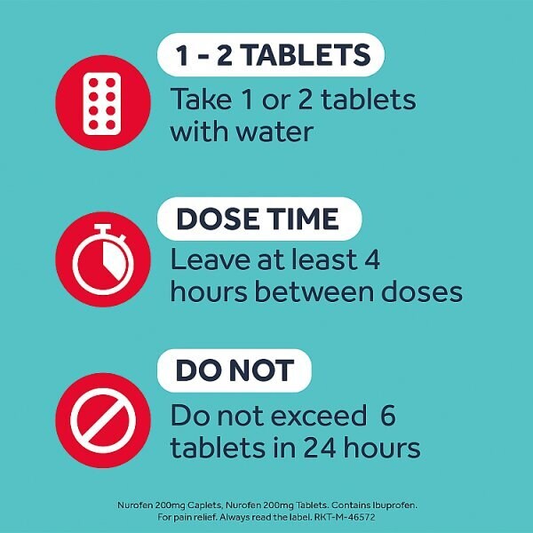 Nurofen Ibuprofen 200mg Pain Relief Tablets 24s