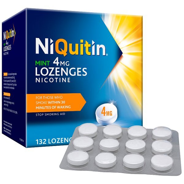 NiQuitin Mint 4mg Lozenges, 132 Lozenges- Quit Smoking Aid