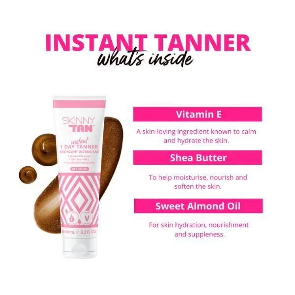 Skin & Tan Instant 1 Day Tanner Medium 100ml