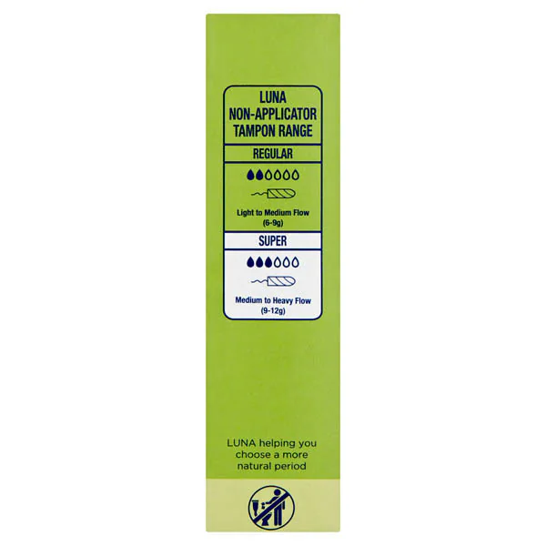 Superdrug Luna Super Non-Applicator Tampons x16