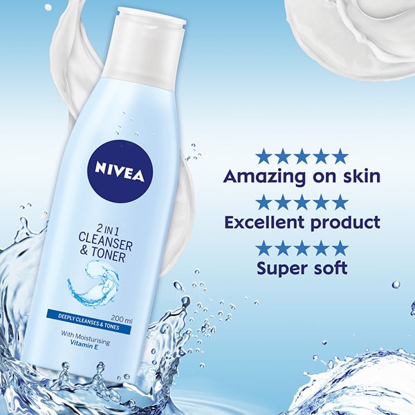 NIVEA 2 In 1 Cleanser & Toner 200ml