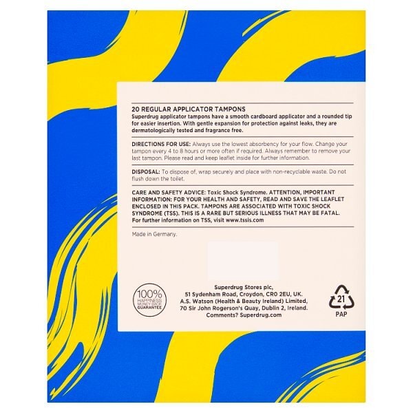 Superdrug Regular Applicator Tampons x20