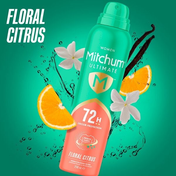 Mitchum Female Ultimate 72H Aerosol Floral Citrus 250Ml