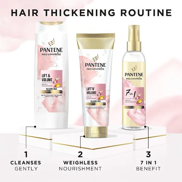 Pantene Lift & Volume Hair Conditioner, Biotin, 275ml