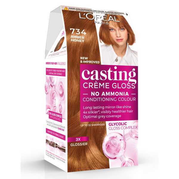 L'Oréal Casting Crème Gloss 734 Amber Honey Hair Dye
