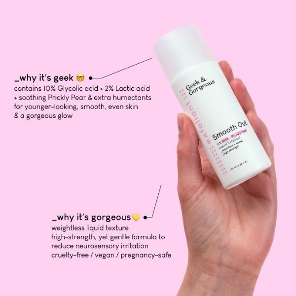 Geek & Gorgeous Smooth Out 12% Aha + Cactus Liquid 100ml