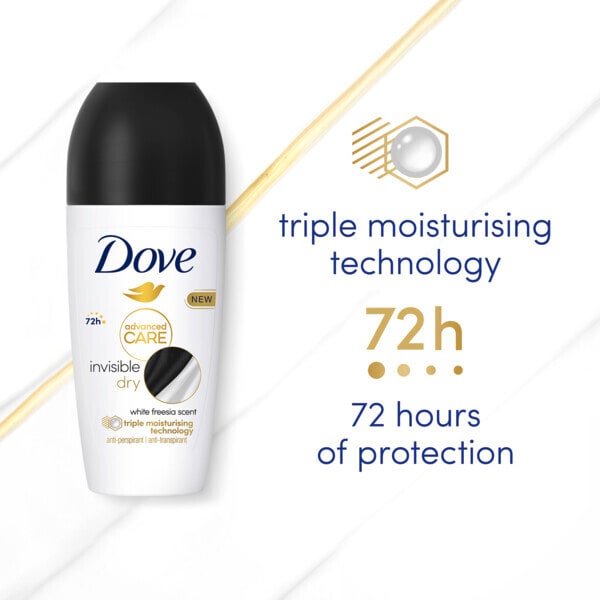 Dove Advanced Care Invisible Dry Anti-Perspirant Roll On 50 ml