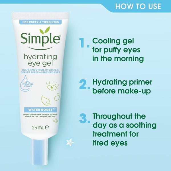 Simple Hydrate+ Water Boost Eye Gel 25 ml