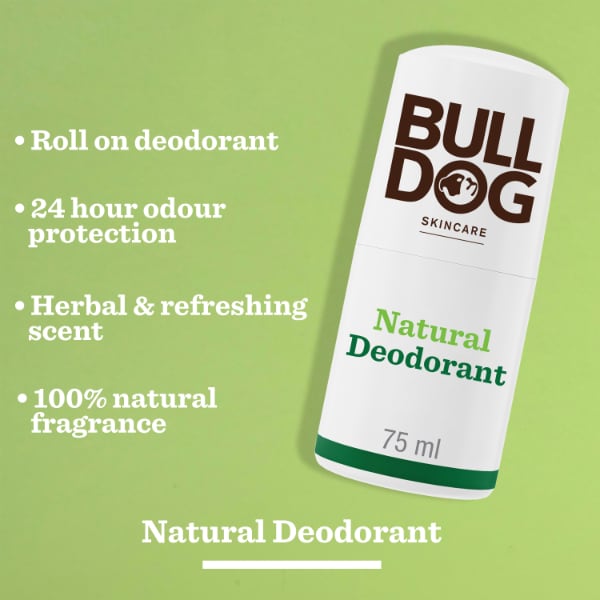 Bulldog Original Natural Roll On Deodorant For Men  75ml