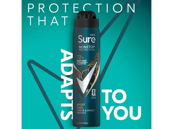 Sure Men Nonstop Protection Sport Cool Anti-Perspirant Aerosol 250 ml