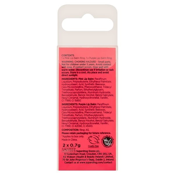 Superdrug Fantasy Lip Balm Rings