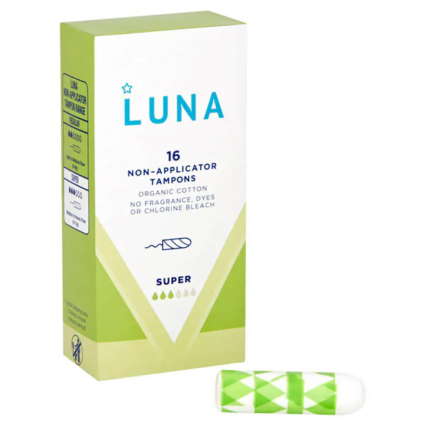 Superdrug Luna Super Non-Applicator Tampons x16