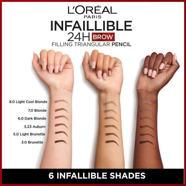 L'Oréal Paris Infallible 24H Brow Filling Pencil 6.0 Dark Blonde