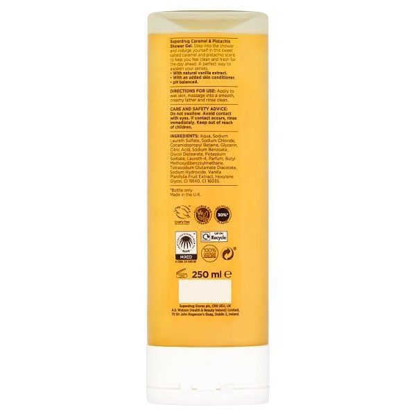Superdrug Fruity Salted Caramel & Pistachio Shower Gel 250ml