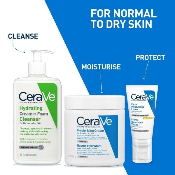 CeraVe Cream-to-Foam Cleanser with Amino Acids Normal - Dry Skin 473ml