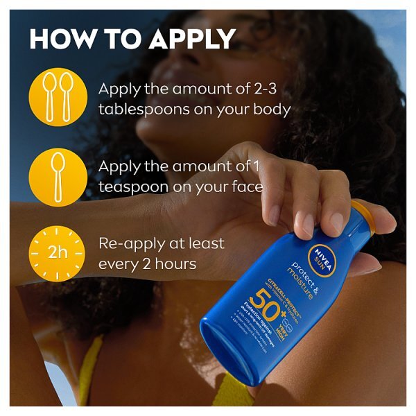 NIVEA SUN Suncream Lotion SPF 50 Protect & Moisture 100ml