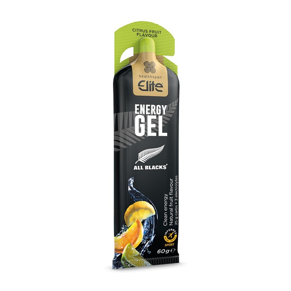 Healthspan Elite All Blacks Energy Gel, Citrus