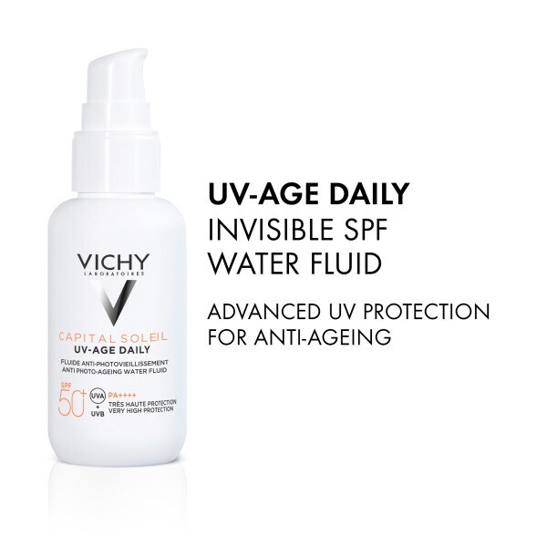Vichy Capital Soleil UV-Age Invisible Face Sun Protectionÿ SPF50+ 40ml