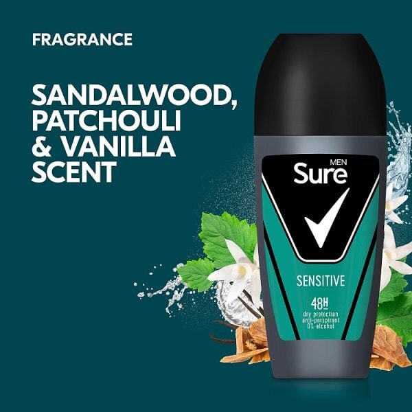 Sure Men Sensitive Anti-Perspirant Roll On 50 ml