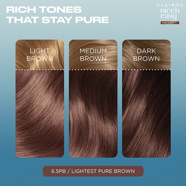 Clairol Nice'n Easy Pure Brunettes 6.5Pb Lightest Latte Brown