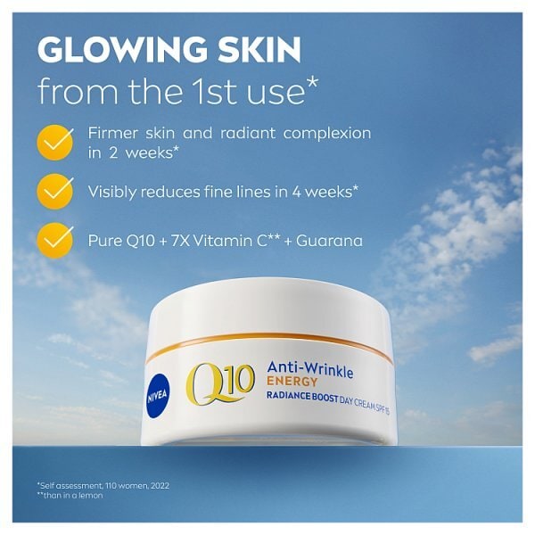 NIVEA Q10 Energy Healthy Glow Day Cream + Vit C SPF15 50ml