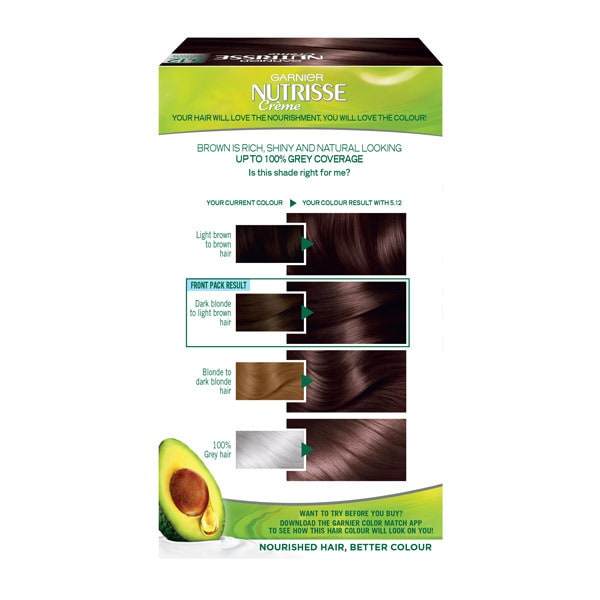 Garnier Nutrisse 5.12 Glacial Brown Permanent Hair Dye