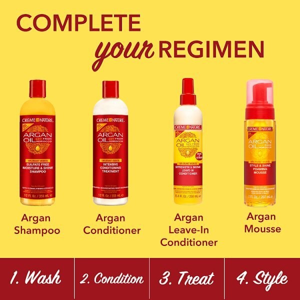 Creme of Nature Argan Oil Style & Shine Foaming Mousse 207ml