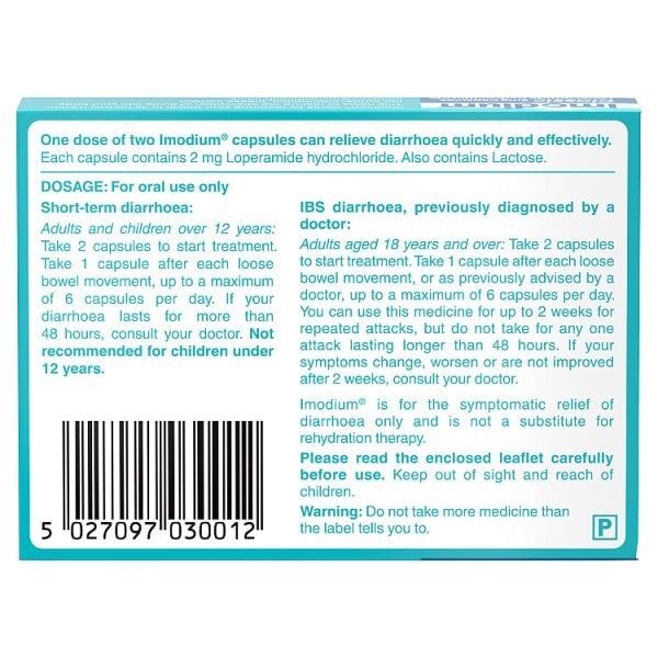 Imodium Classic 2mg 12s capsules