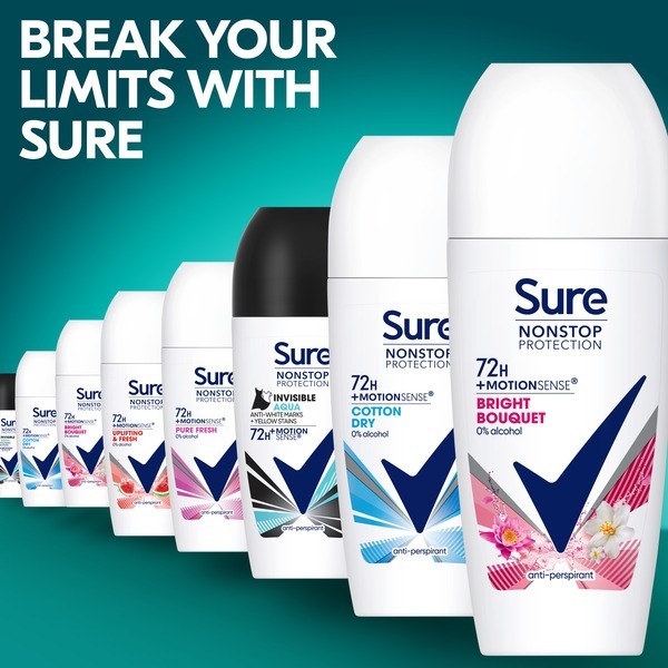 Sure Nonstop Protection Bright Bouquet Anti-Perspirant Roll On 50 ml