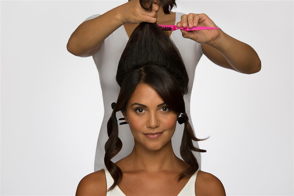 how to backcomb hair step five