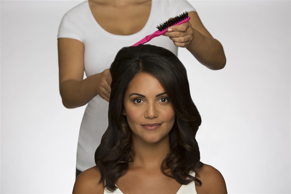 how to backcomb hair step six