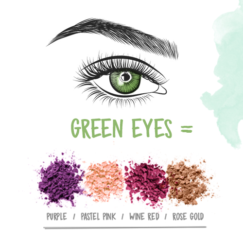 eyeshadow colours that work with green eyes