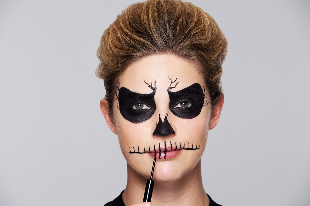 halloween skull makeup
