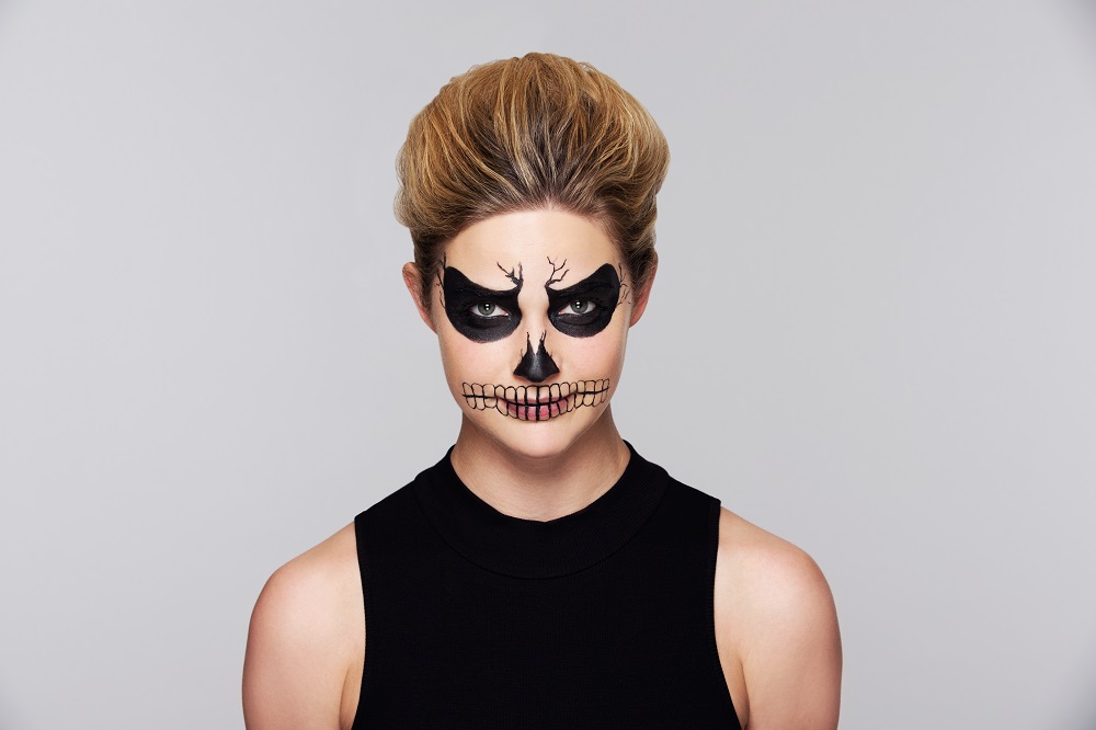 halloween skull makeup